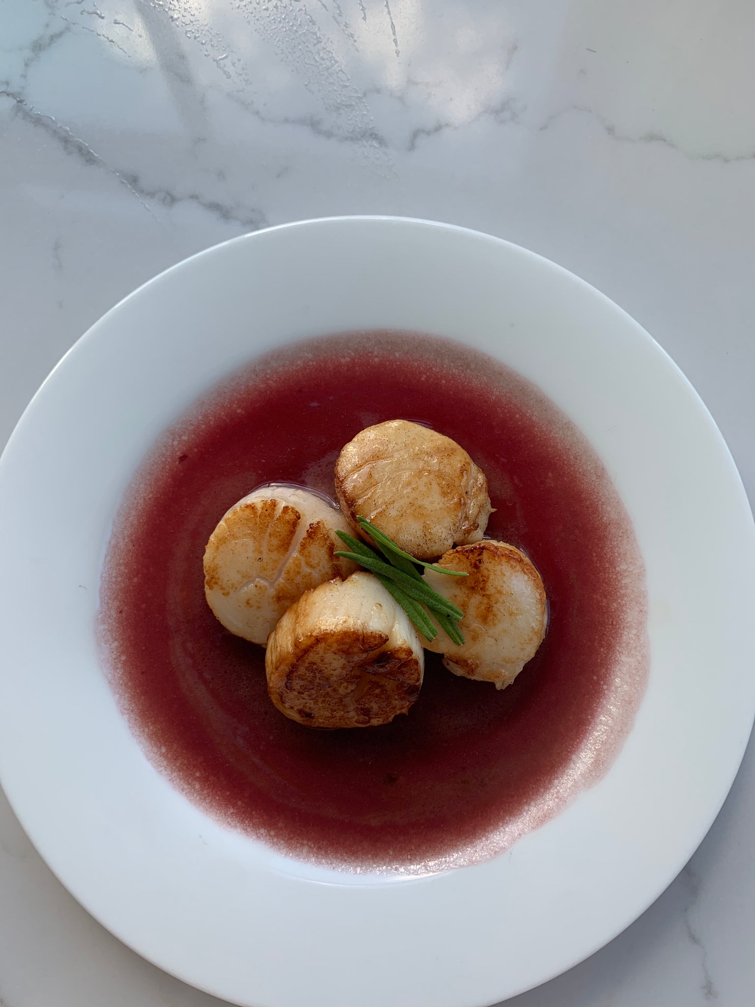 Maine Scallops with Beurre Rouge